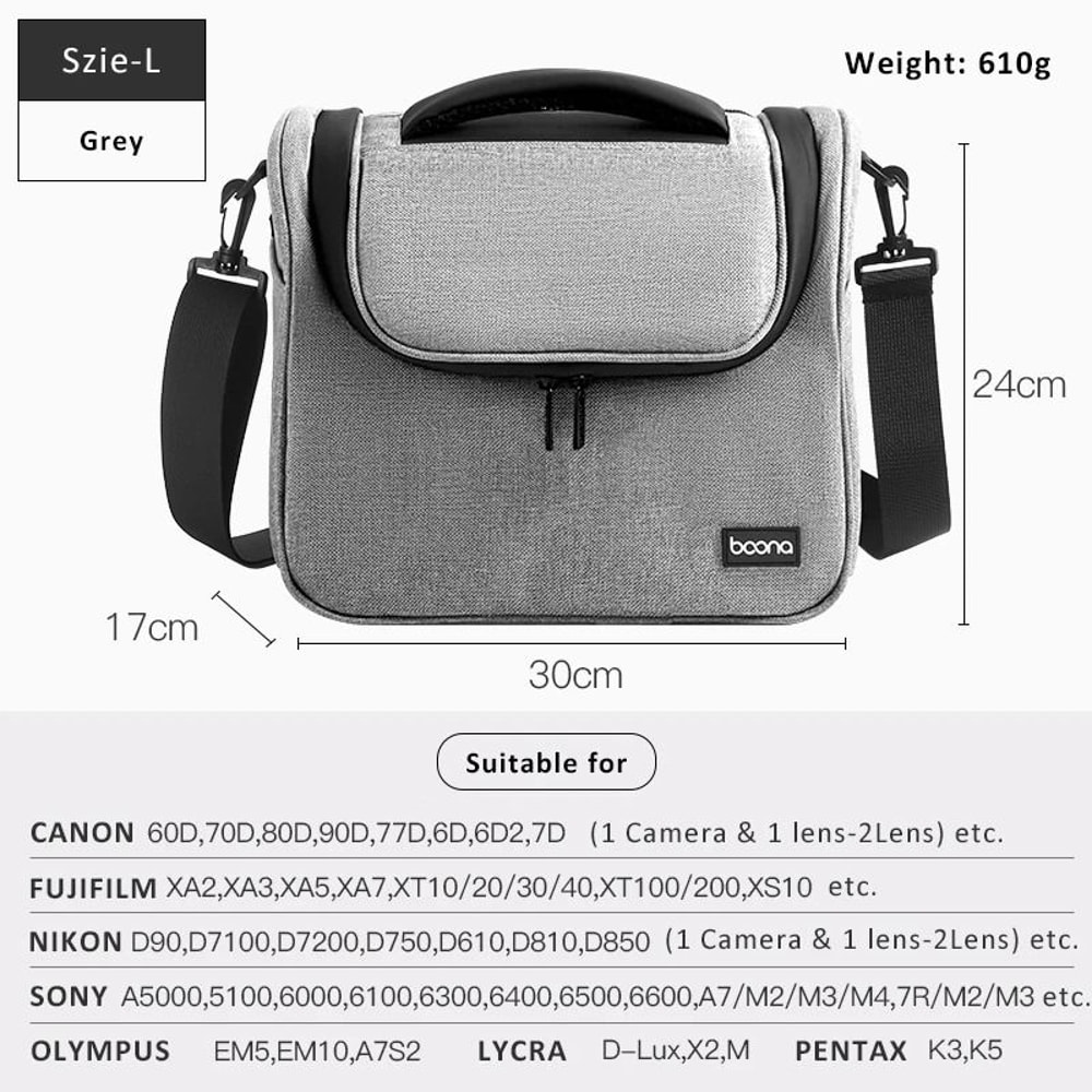 Waterproof DSLR Camera Shoulder Bag With Lens Storage For Travel Photography 6