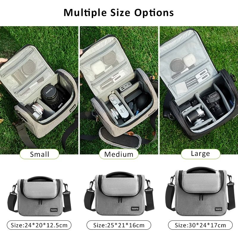 Waterproof DSLR Camera Shoulder Bag With Lens Storage For Travel Photography 11