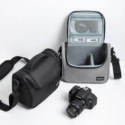 waterproof dslr camera shoulder bag with lens storage for travel photography