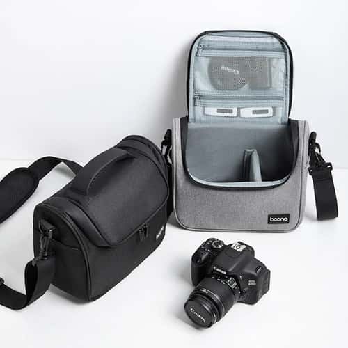Waterproof DSLR Camera Shoulder Bag with Lens Storage for Travel Photography