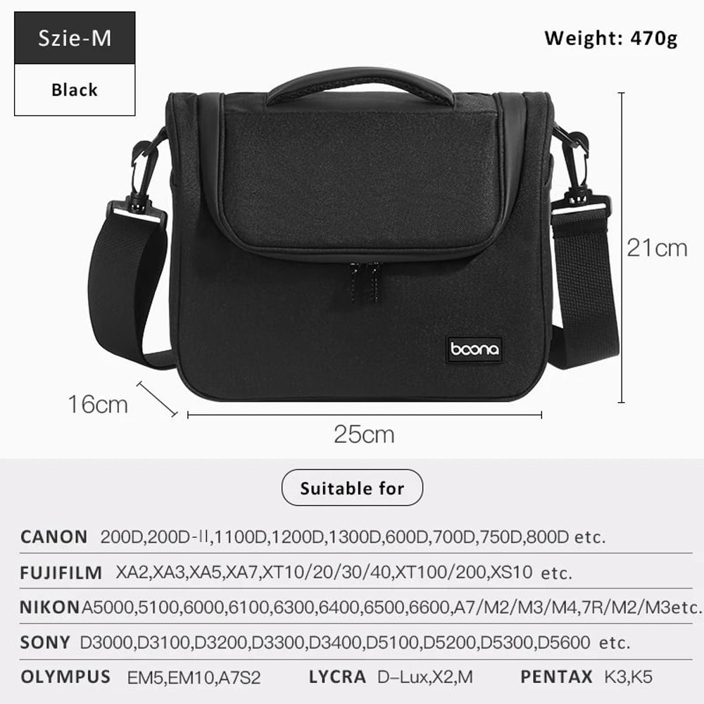 Waterproof DSLR Camera Shoulder Bag With Lens Storage For Travel Photography 2