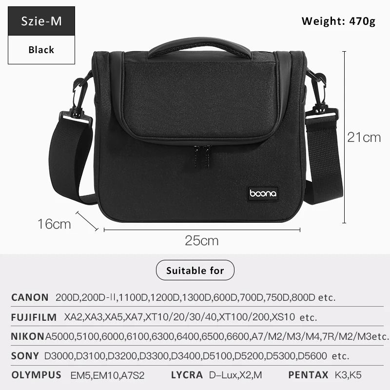 Waterproof DSLR Camera Shoulder Bag With Lens Storage For Travel Photography 2