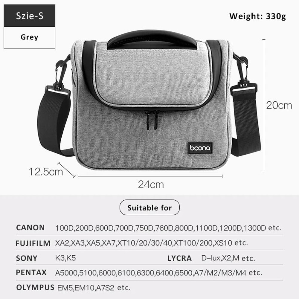 Waterproof DSLR Camera Shoulder Bag With Lens Storage For Travel Photography 4