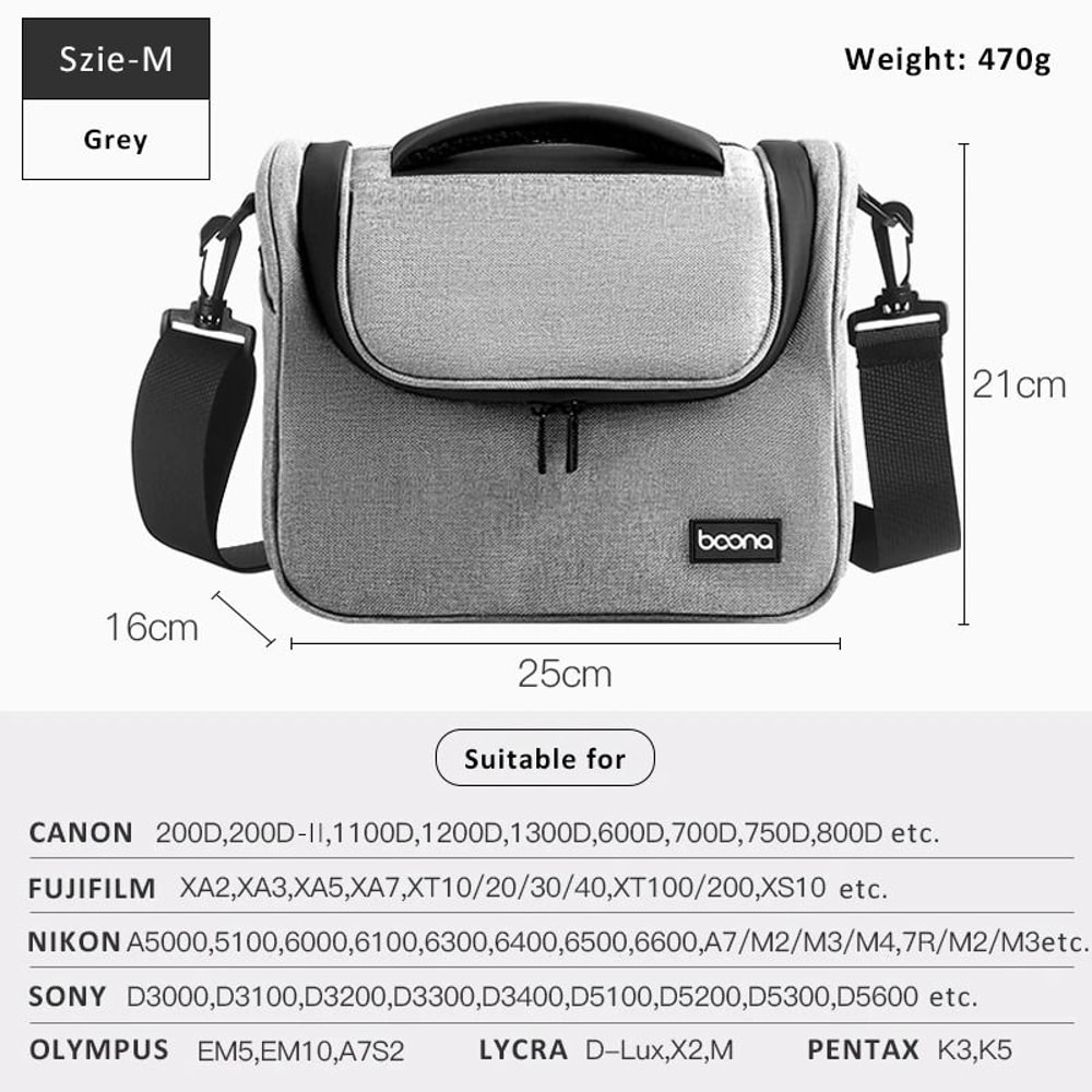 Waterproof DSLR Camera Shoulder Bag With Lens Storage For Travel Photography 5