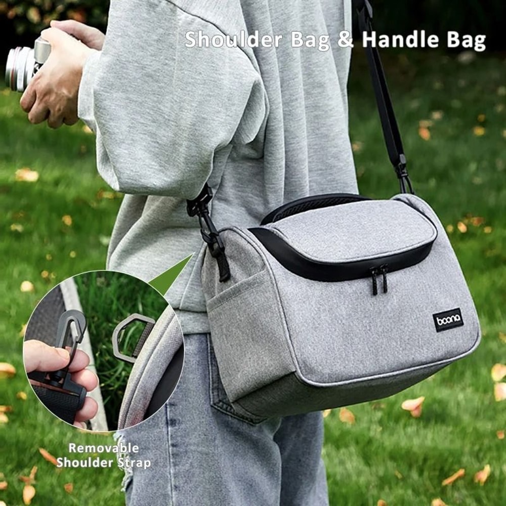 Waterproof DSLR Camera Shoulder Bag With Lens Storage For Travel Photography 8