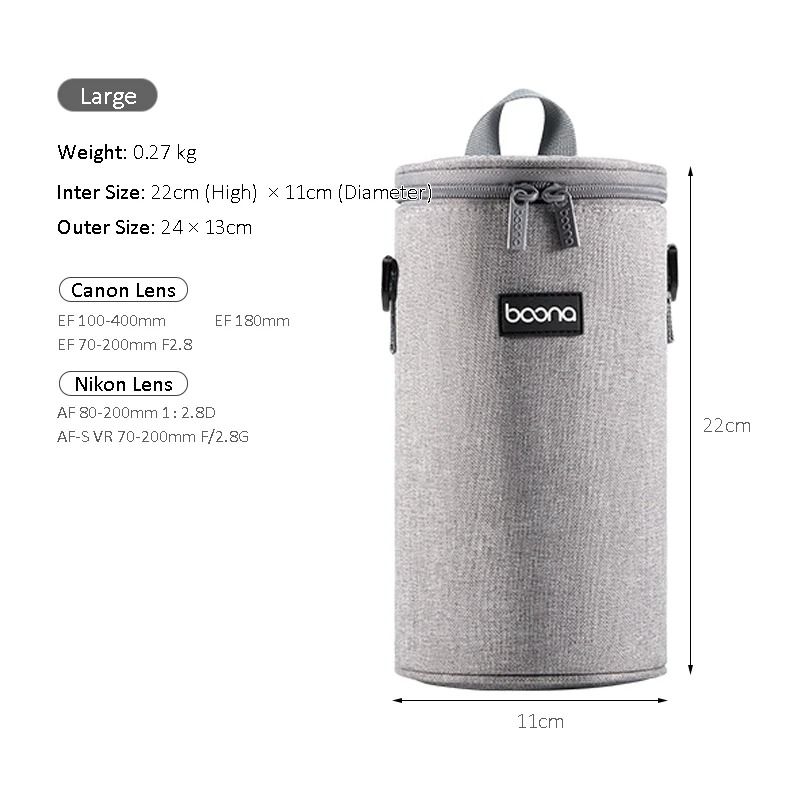 Oxford Camera Lens Cylinder Bag Padded Lens Sleeve For Mirrorless And DSLR Lenses 3