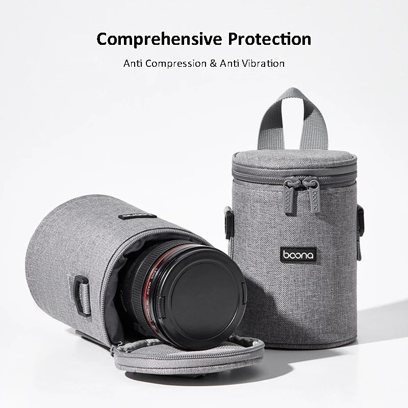 Oxford Camera Lens Cylinder Bag Padded Lens Sleeve For Mirrorless And DSLR Lenses 7