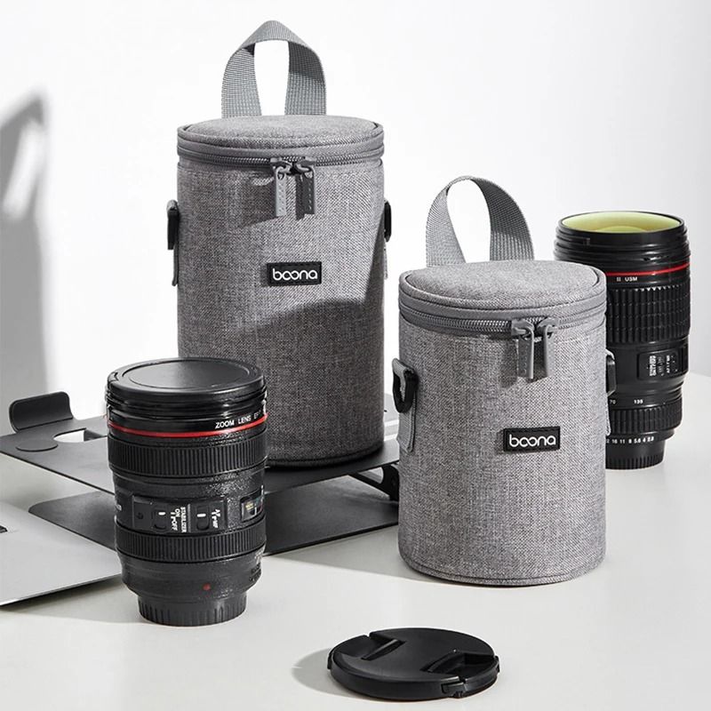 Oxford Camera Lens Cylinder Bag Padded Lens Sleeve For Mirrorless And DSLR Lenses 8