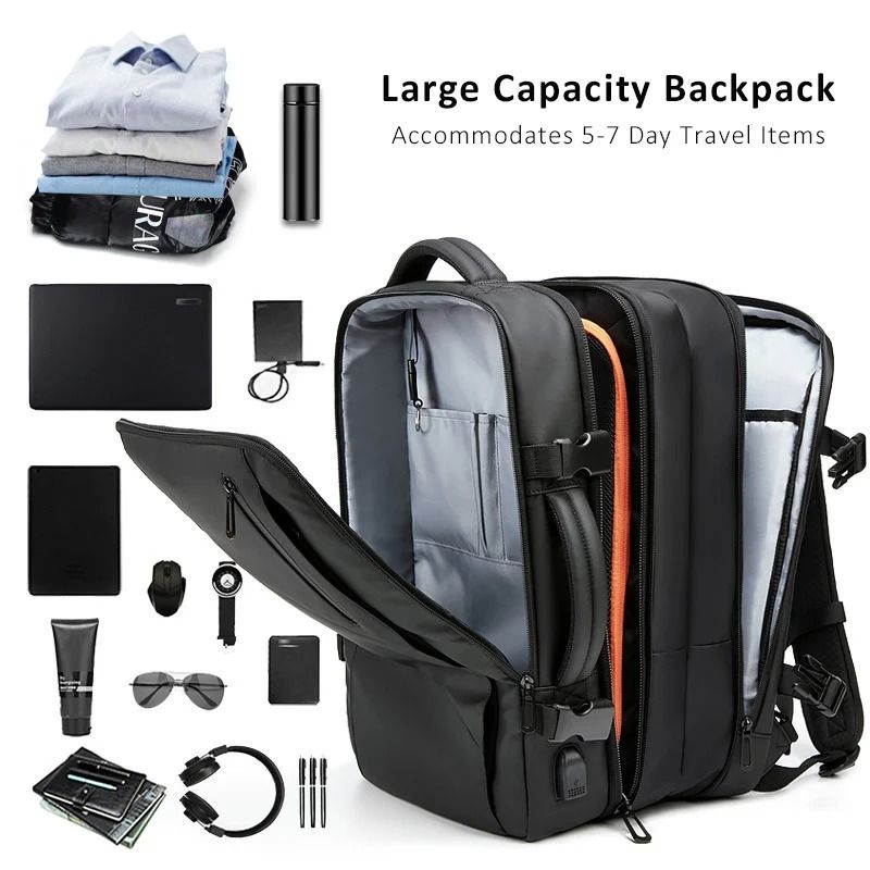 OUTWALK Expandable Waterproof Laptop Backpack 16 Inch With USB Charging Port 3