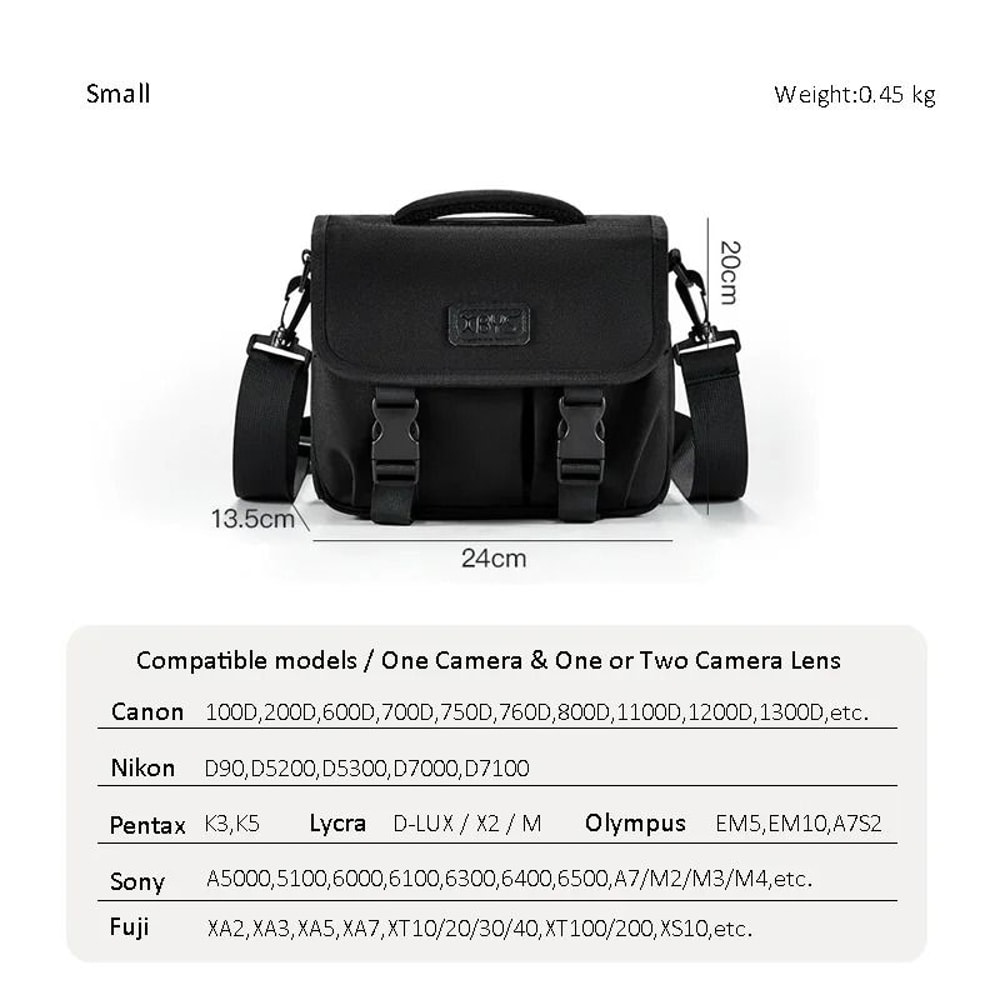 Womens DSLR Camera Shoulder Bag Compact Photography Storage For Mirrorless Cameras 3