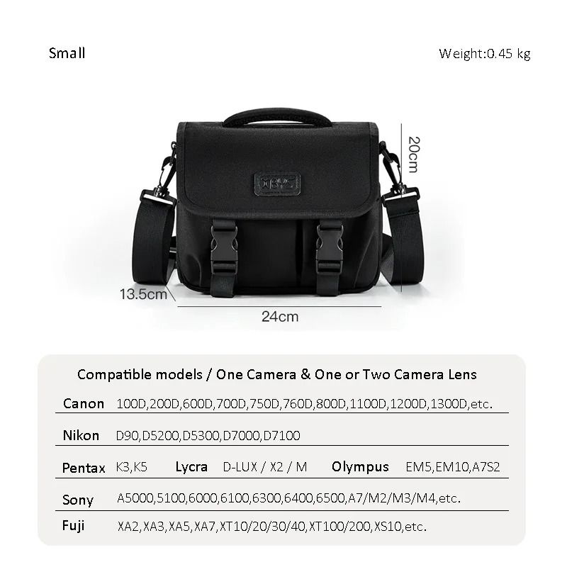 Womens DSLR Camera Shoulder Bag Compact Photography Storage For Mirrorless Cameras 3