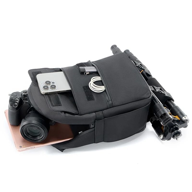 Cwatcun Compact Camera Backpack For Travel Photography With Laptop And Tripod Storage 4