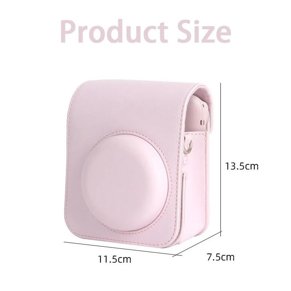 PU Leather Protective Camera Case For Instax Mini 12 With Shoulder Strap 11