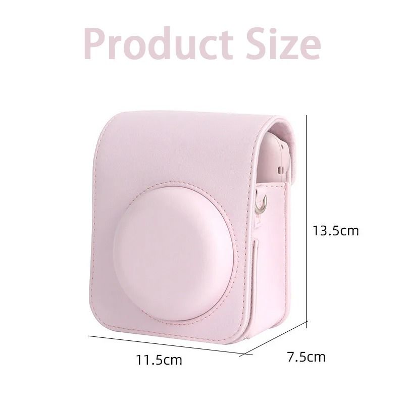 PU Leather Protective Camera Case For Instax Mini 12 With Shoulder Strap 11