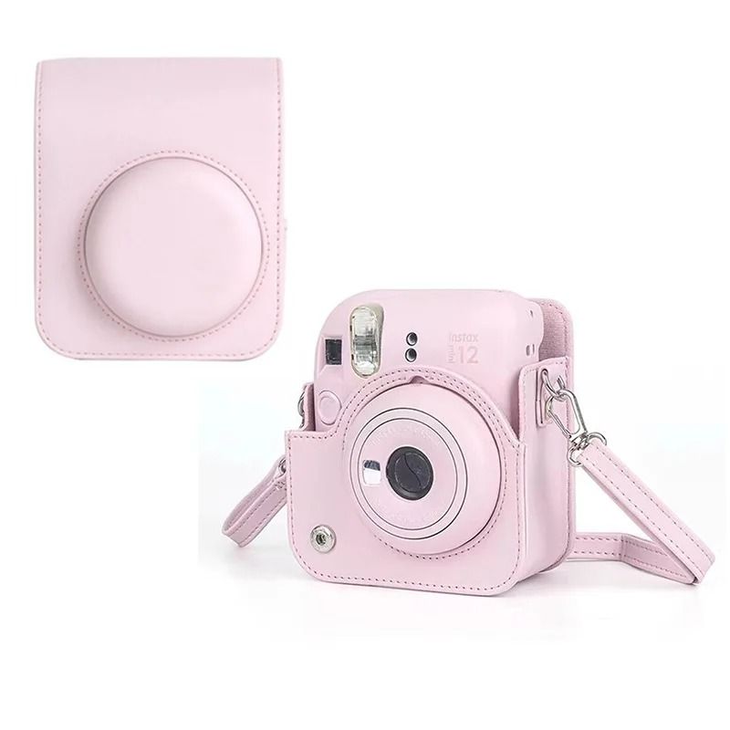 PU Leather Protective Camera Case For Instax Mini 12 With Shoulder Strap 7