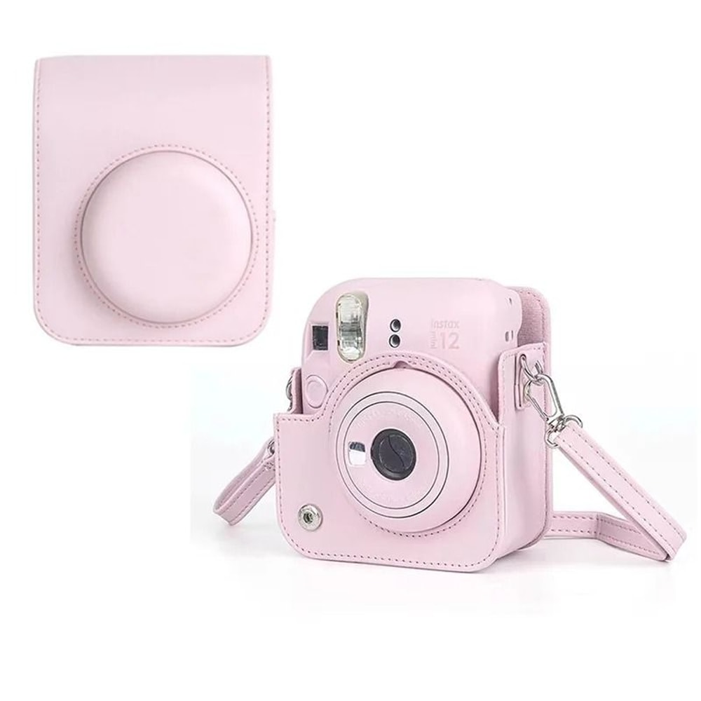 PU Leather Protective Camera Case For Instax Mini 12 With Shoulder Strap 8