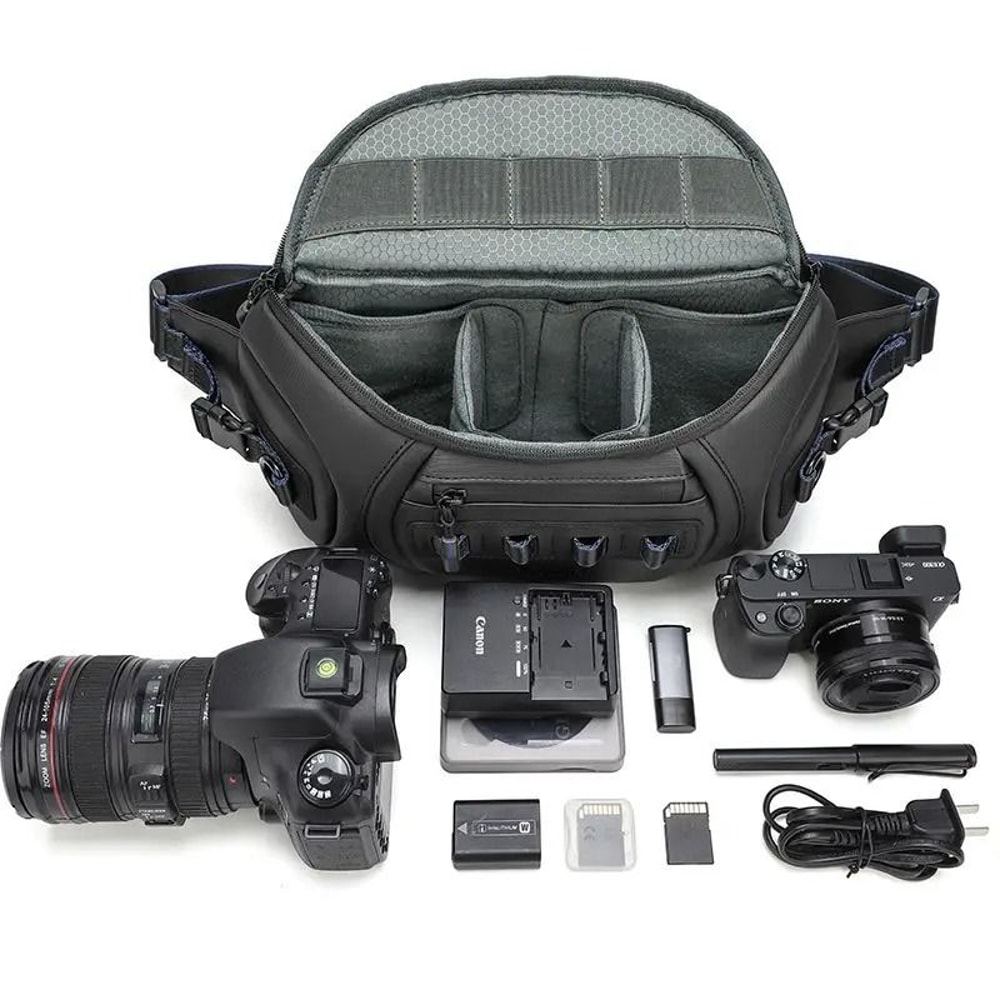 Unisex Water Resistant DSLR Camera Shoulder Bag For Canon And Fujifilm 5