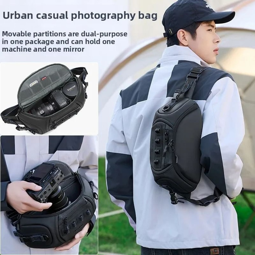 Unisex Water Resistant DSLR Camera Shoulder Bag For Canon And Fujifilm 6