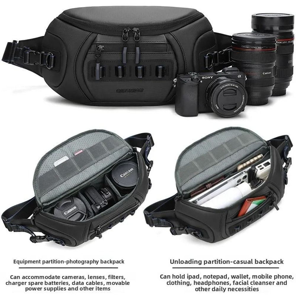 Unisex Water Resistant DSLR Camera Shoulder Bag For Canon And Fujifilm 7