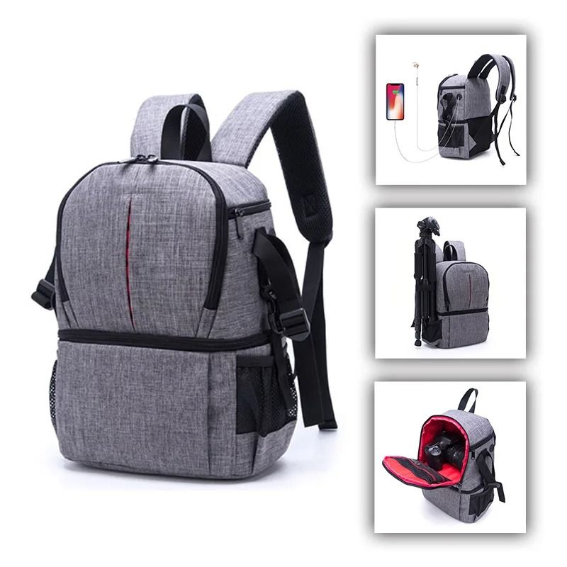 JINNUOLANG Waterproof Camera Backpack Fashion Travel Photography Bag 4