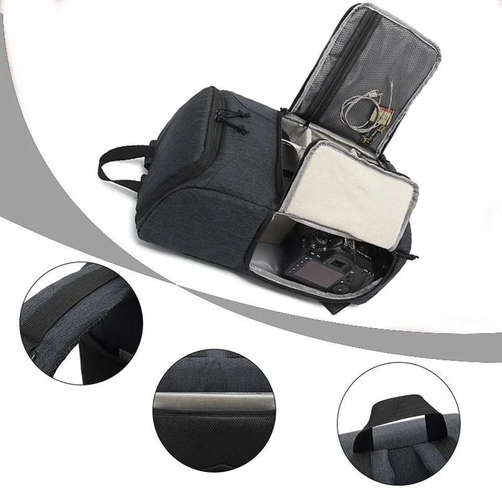 Waterproof Camera Backpack For DSLR Travel With Laptop And Tripod Storage 4