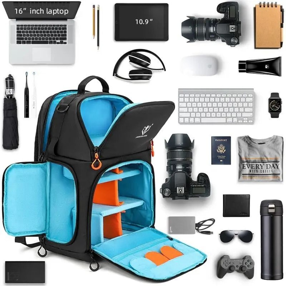 Waterproof DSLR Camera Backpack With Tripod Holder For Travel Photography 9
