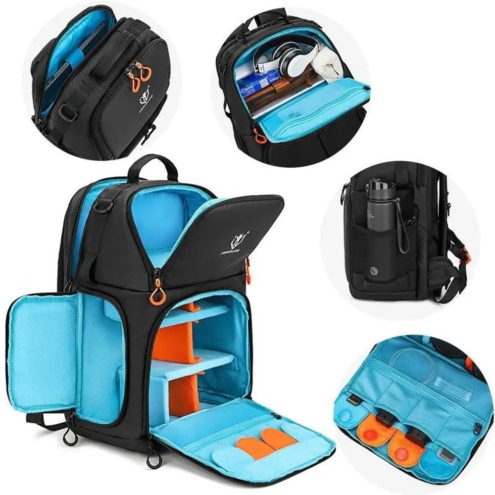 Waterproof DSLR Camera Backpack With Tripod Holder For Travel Photography 8