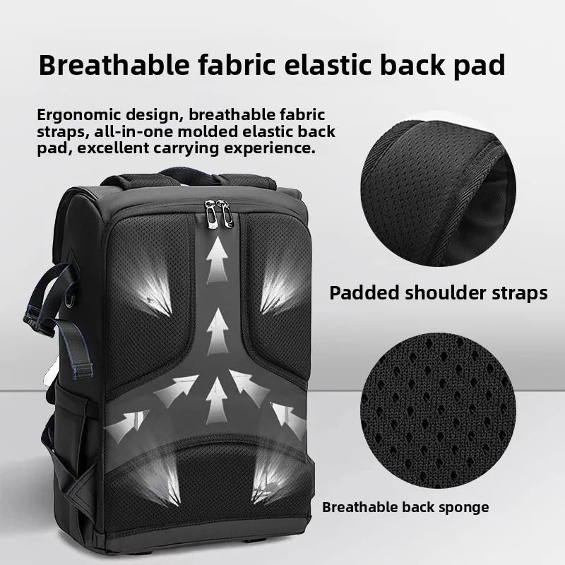 Large Capacity Camera Backpack Double Shoulder Travel Photography Bag 4