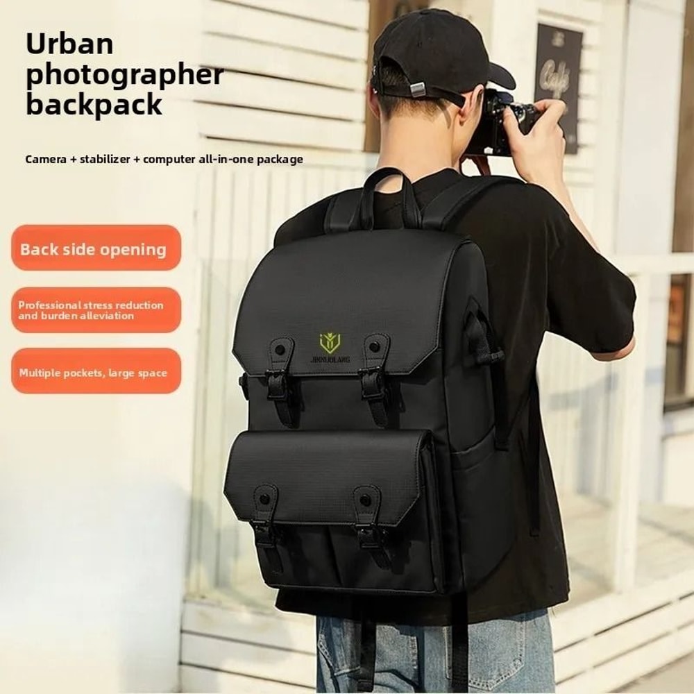 Large Capacity Camera Backpack Double Shoulder Travel Photography Bag 6