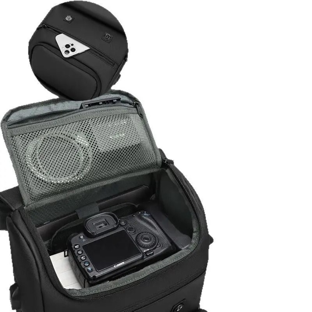 Large Capacity Camera Backpack Double Shoulder Travel Photography Bag 8