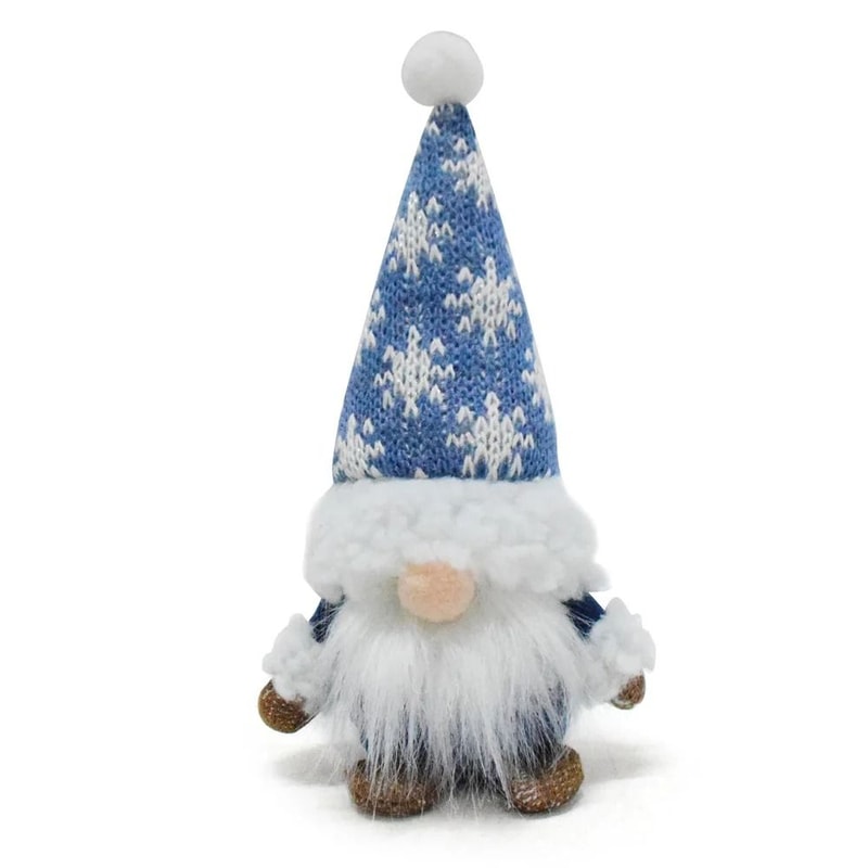 Blue Christmas Gnome Ornaments Dwarf Doll Holiday Decorations 1