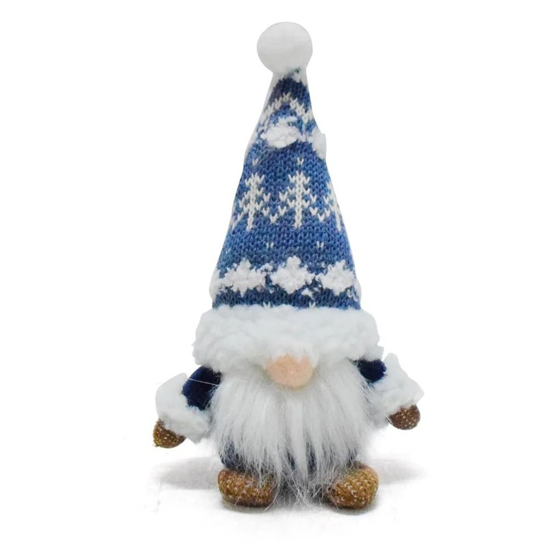 Blue Christmas Gnome Ornaments Dwarf Doll Holiday Decorations 2