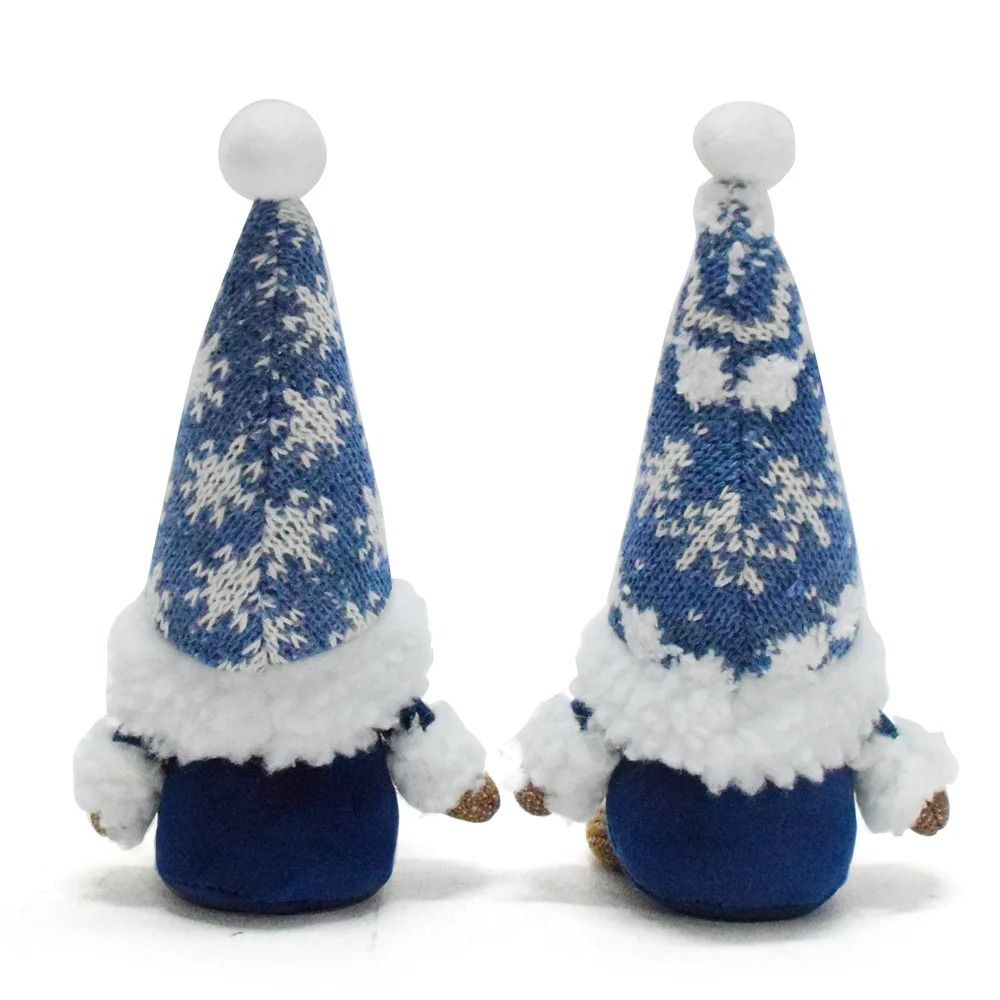 Blue Christmas Gnome Ornaments Dwarf Doll Holiday Decorations 5