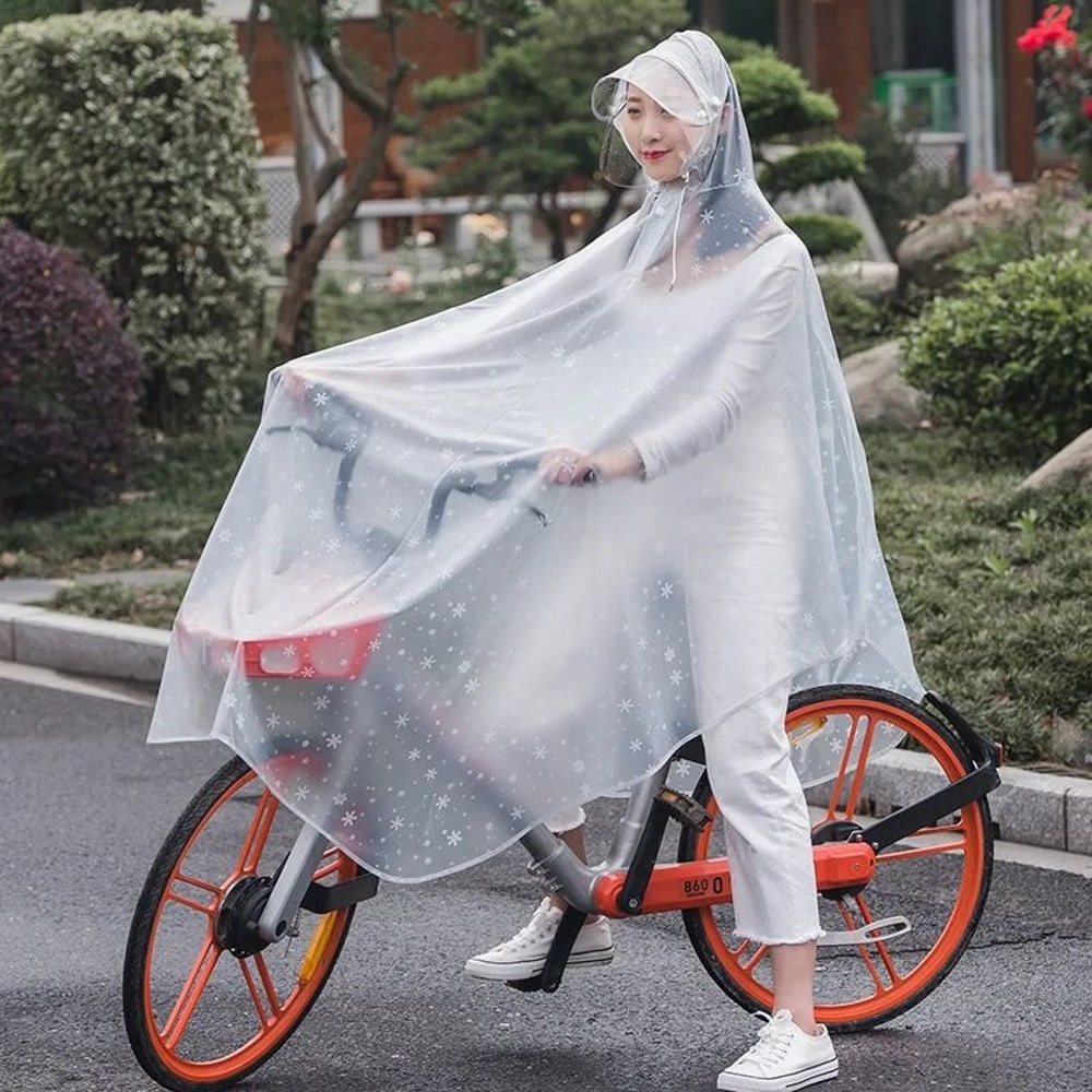 3XL Transparent Waterproof Rain Poncho For Motorcycle And Bicycle 1