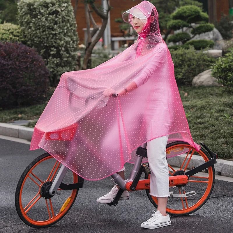 3XL Transparent Waterproof Rain Poncho For Motorcycle And Bicycle 2