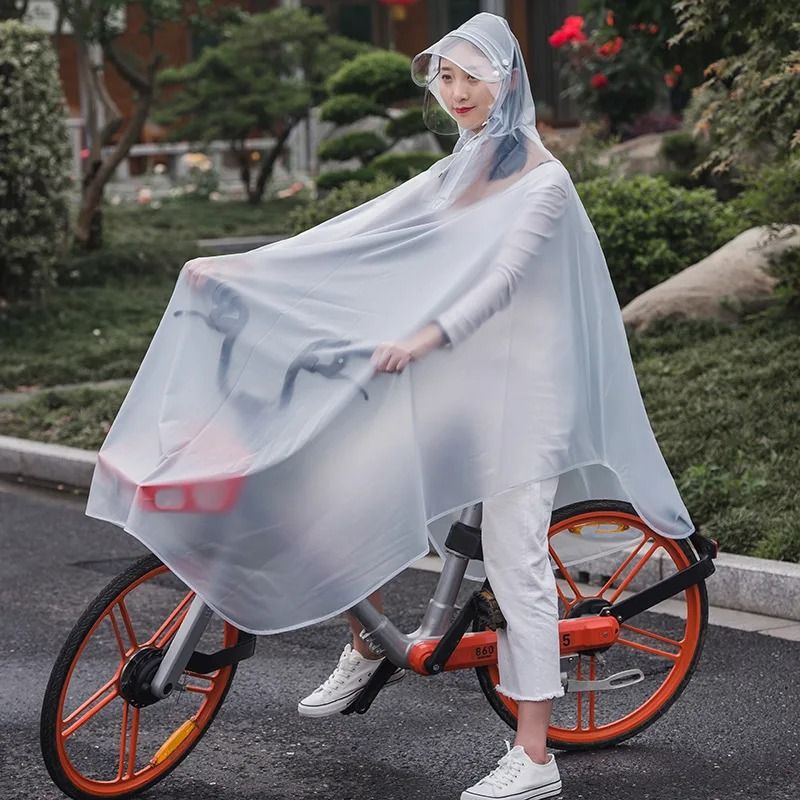 3XL Transparent Waterproof Rain Poncho For Motorcycle And Bicycle 4