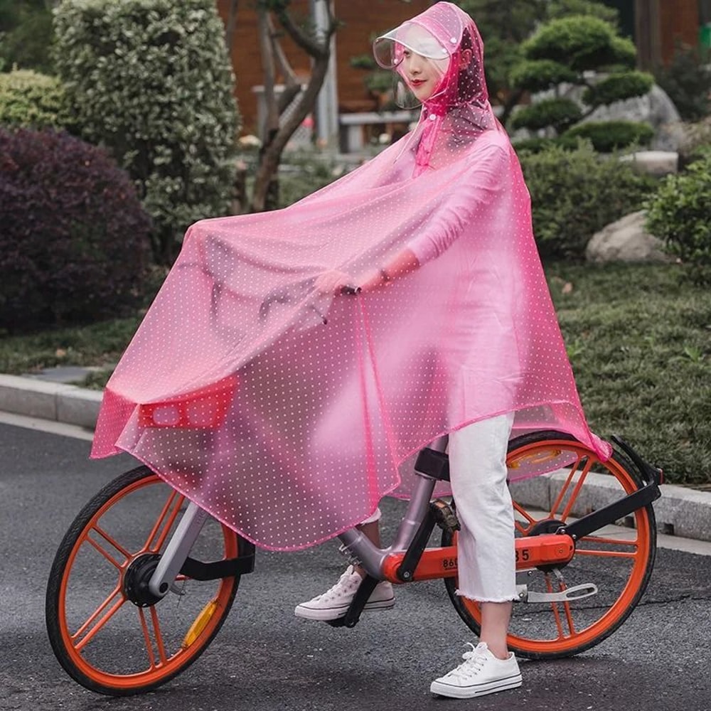 3XL Transparent Waterproof Rain Poncho For Motorcycle And Bicycle 5