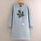 Breathable Cotton Linen Long Sleeve Kitchen Apron For Women Anti Stain Cooking Smock 10