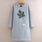 Breathable Cotton Linen Long Sleeve Kitchen Apron For Women Anti Stain Cooking Smock 10