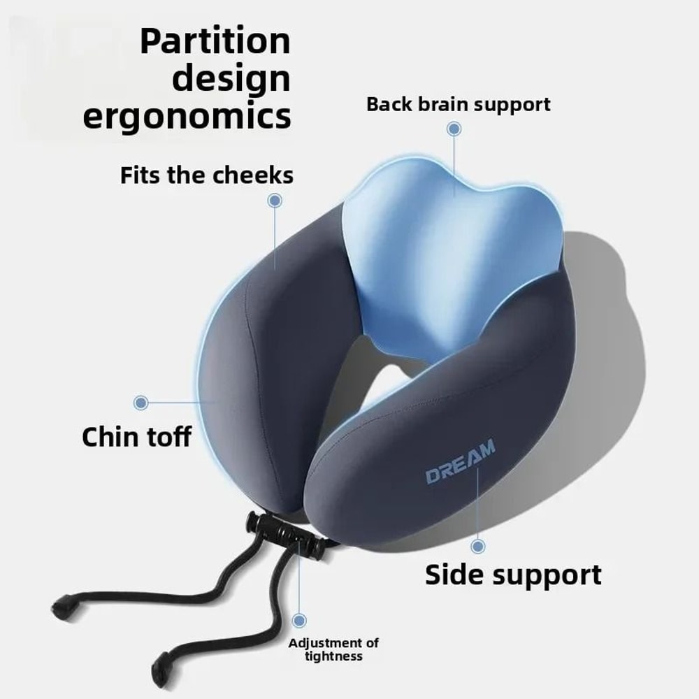 Ergonomic Memory Foam Travel Neck Pillow With Cervical Support And Washable Cover 7