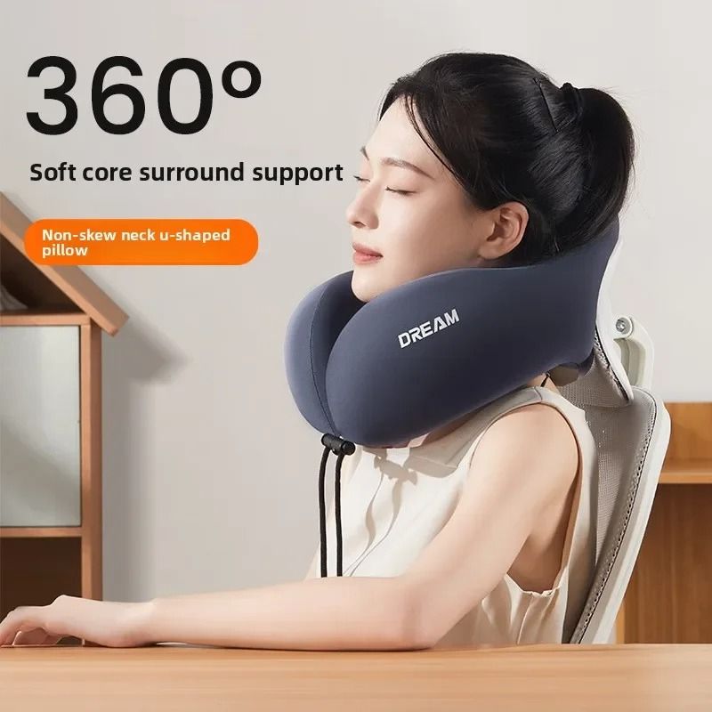 Ergonomic Memory Foam Travel Neck Pillow With Cervical Support And Washable Cover 6