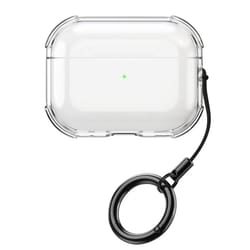 transparent tpu protective case for airpods pro 3 with lanyard