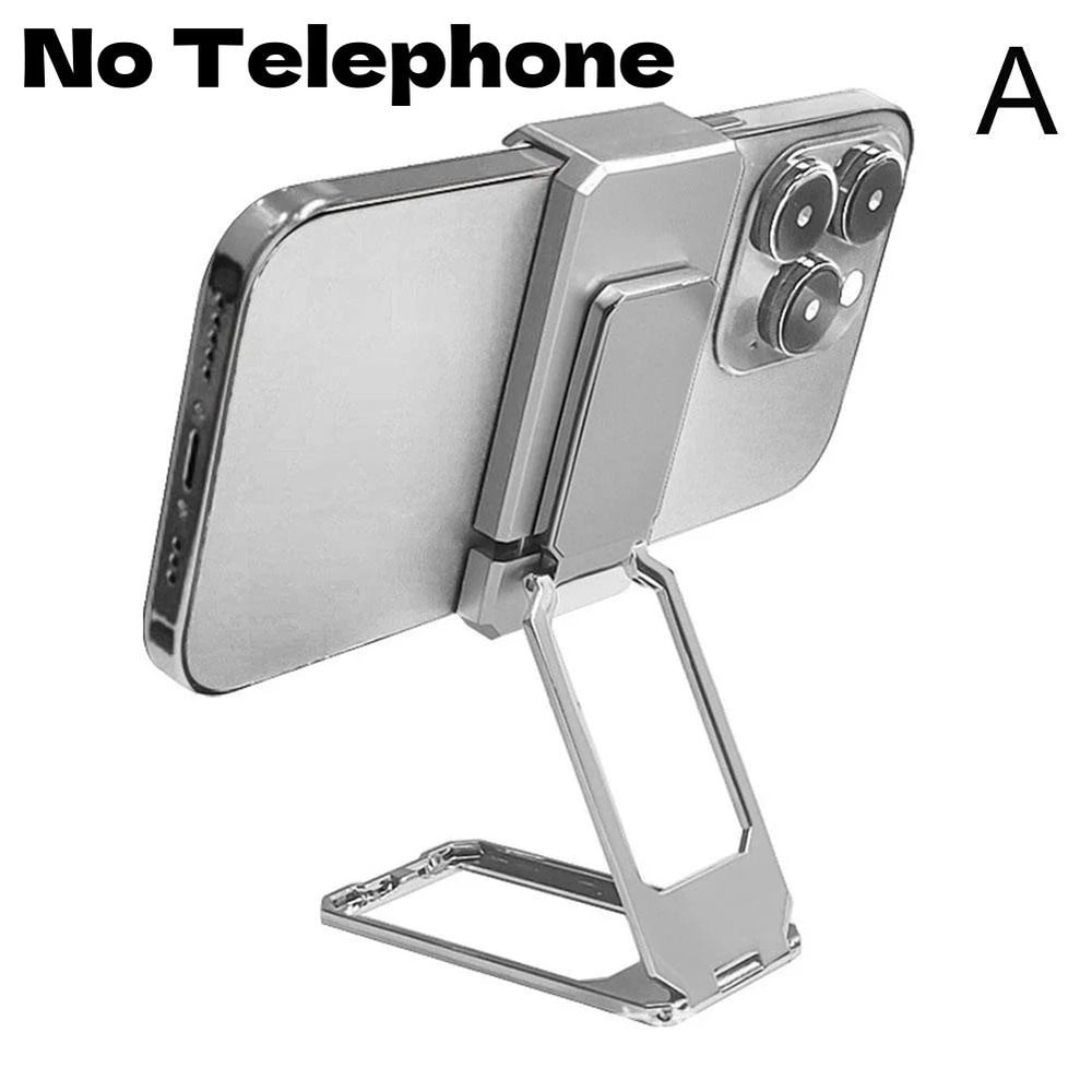 Portable Aluminum Phone Stand Folding Desktop Phone Holder Stand With Back Clip 2