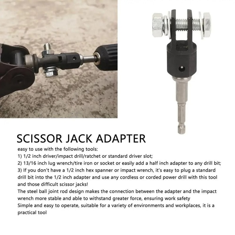 1 2 Inch Scissor Jack Adapter For Impact Wrench Car Jack Lifting Tool 5