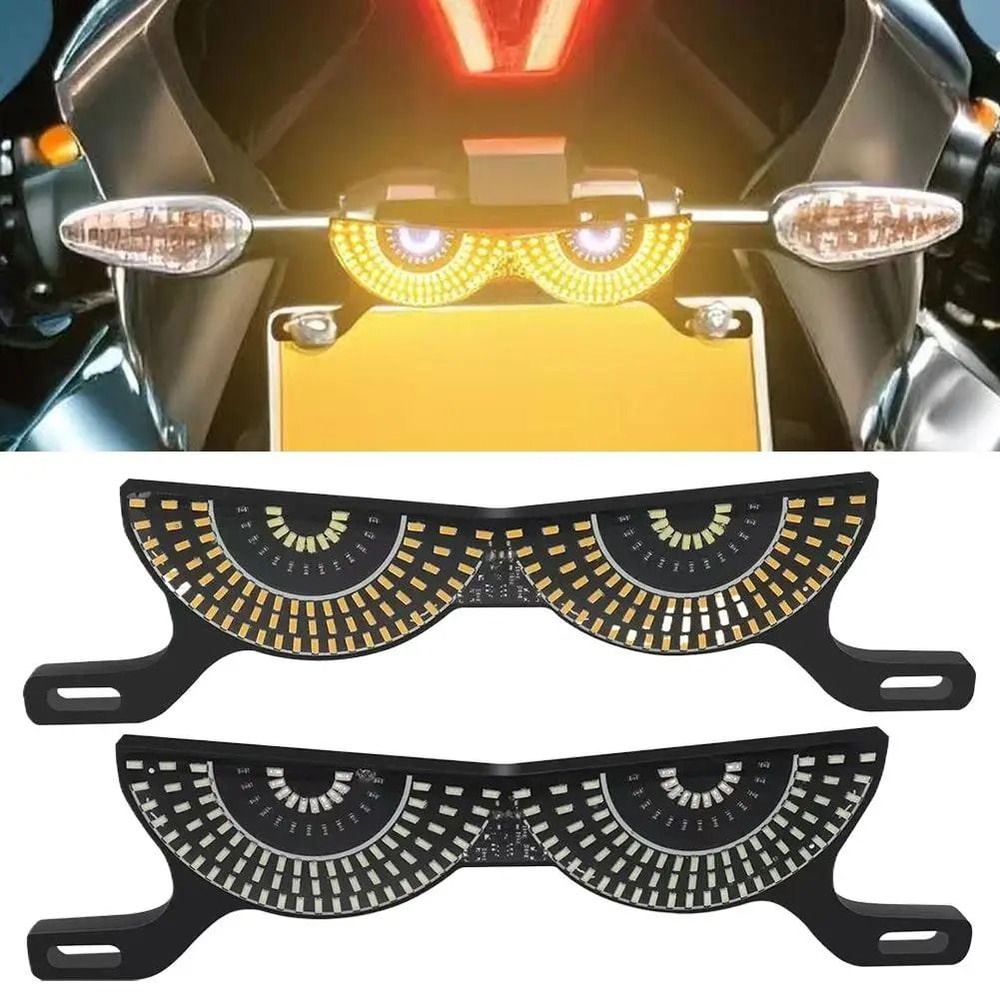 Universal Motorcycle License Plate Light LED License Plate Screw Running Signal Light 11