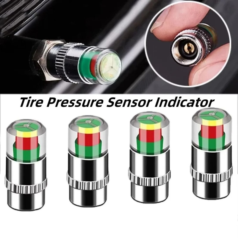 4PCS Tire Pressure Gauge Caps Car And Motorcycle Tire Pressure Monitoring Caps 6