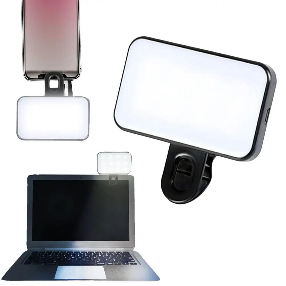 Portable Rechargeable Selfie Light Clip On Adjustable Fill Light For Phone And PC 3