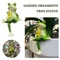 Cute Frog Garden Ornament Cartoon Flower Pot Edge Decoration Figurine 5