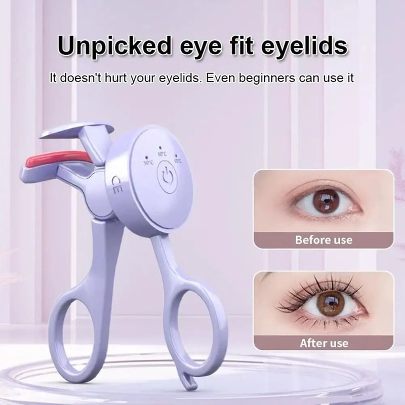 Portable Heated Eyelash Curler Electric Long Lasting Eyelash Curler Tool 6