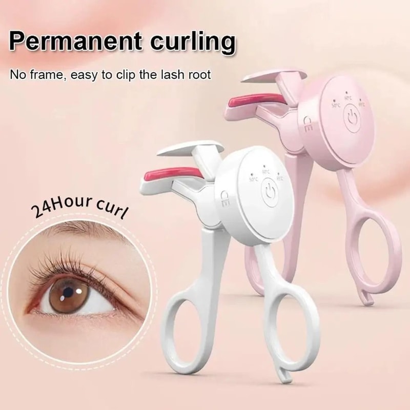 Portable Heated Eyelash Curler Electric Long Lasting Eyelash Curler Tool 7